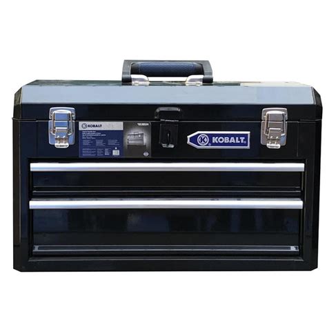 kobalt 20.6-in 2-drawer black steel lockable tool box hs2dmhb-13|kobalt diy tools.